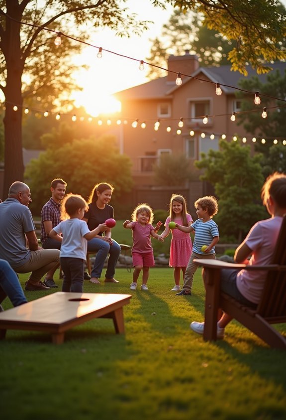 relaxed outdoor evening games