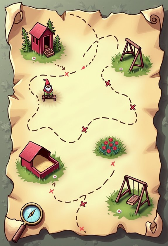 rhyming backyard treasure hunt