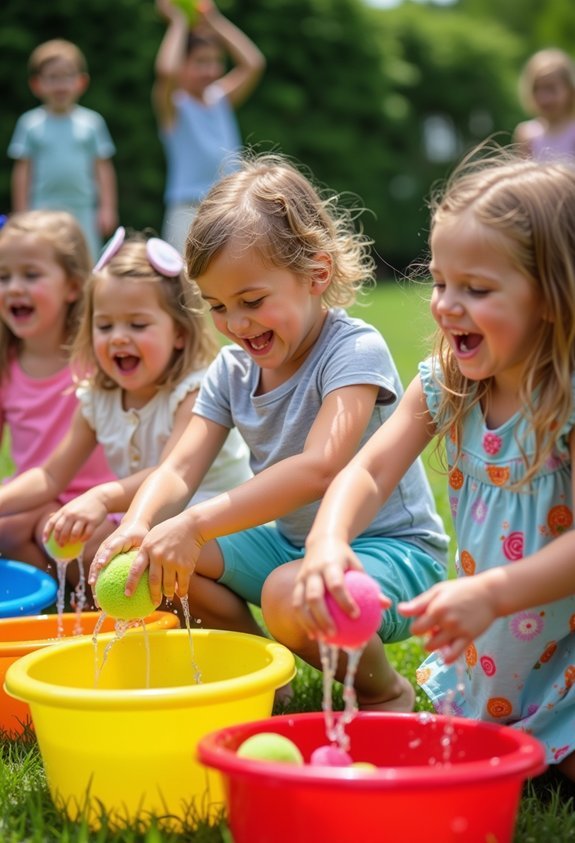 sponge water toss fun