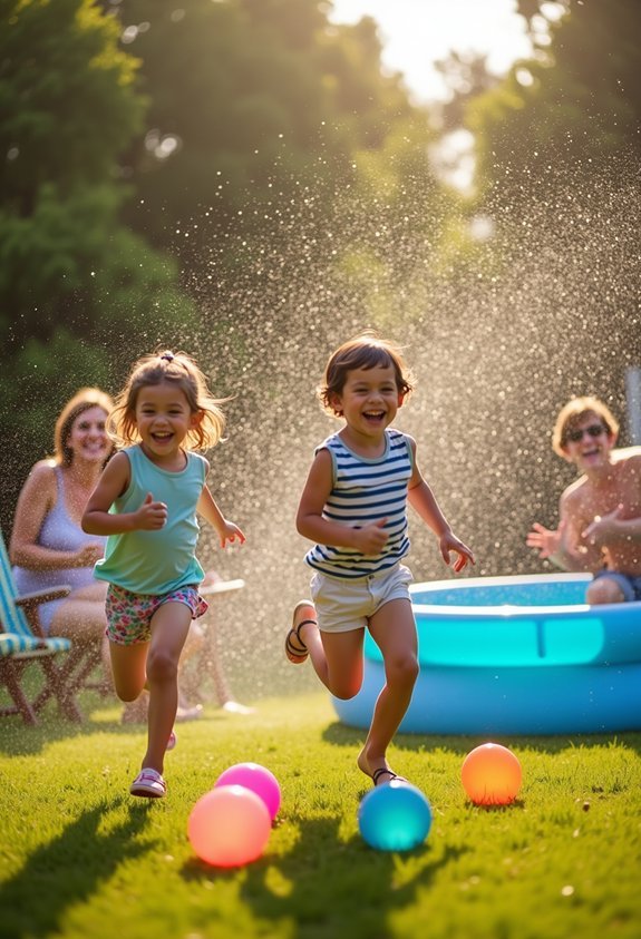 sprinkler relay race fun