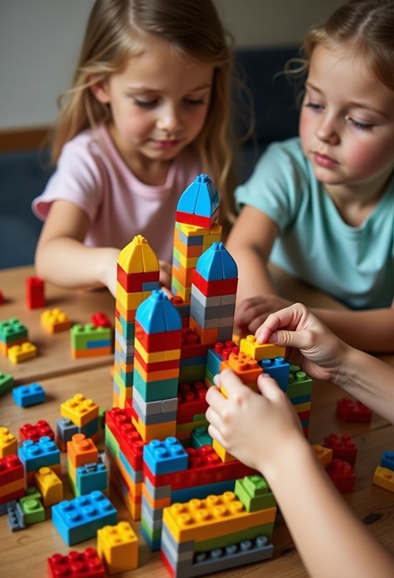 teamwork through lego building