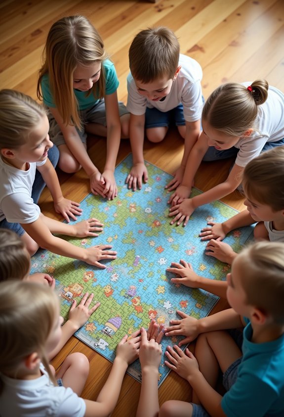 teamwork through puzzle challenges