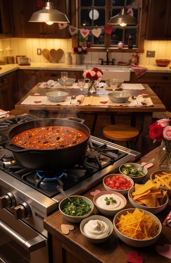 big batch chili and pasta
