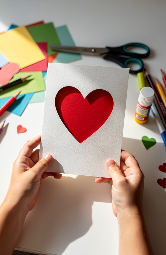 bold negative space heart silhouettes