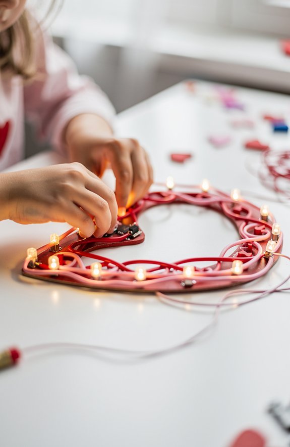 diy light up heart circuit
