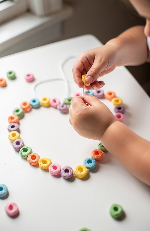 edible cereal necklace craft