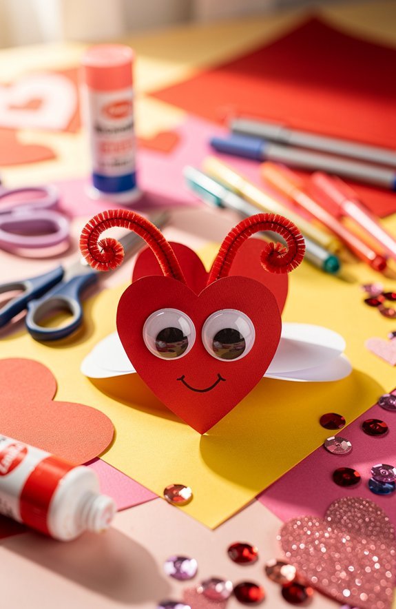 googly eyed love bug valentines