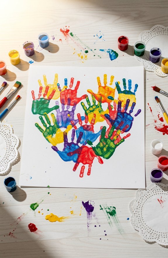 handprint heart keepsake craft