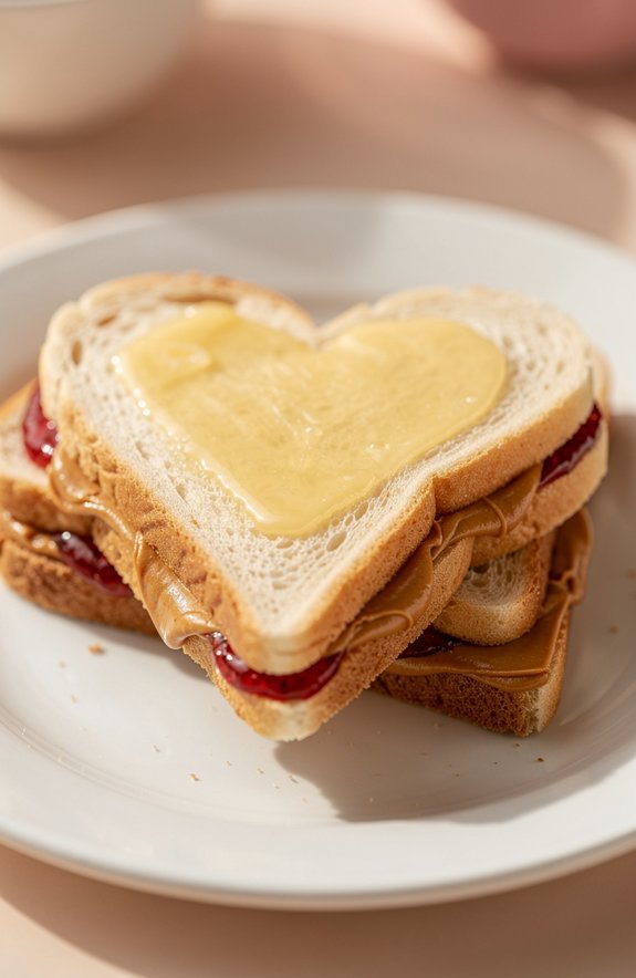 heart shaped pb j in minutes