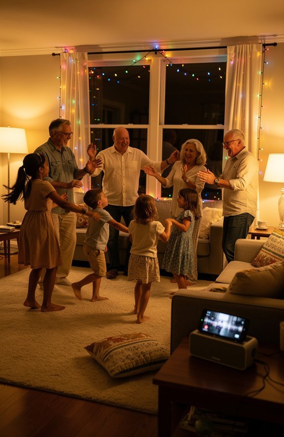 living room dance party