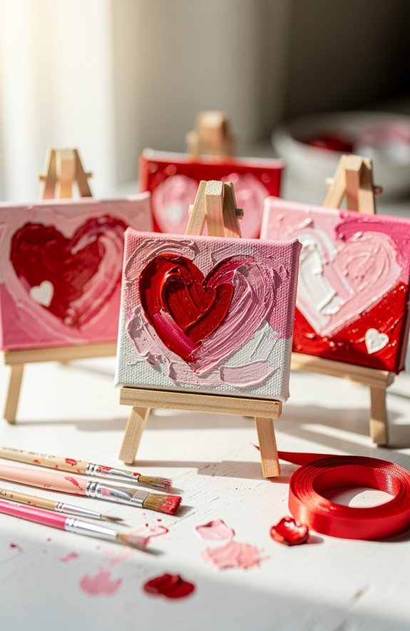 mini canvases giftable hearts