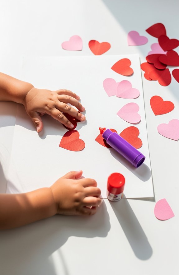 pre cut hearts glue sticks