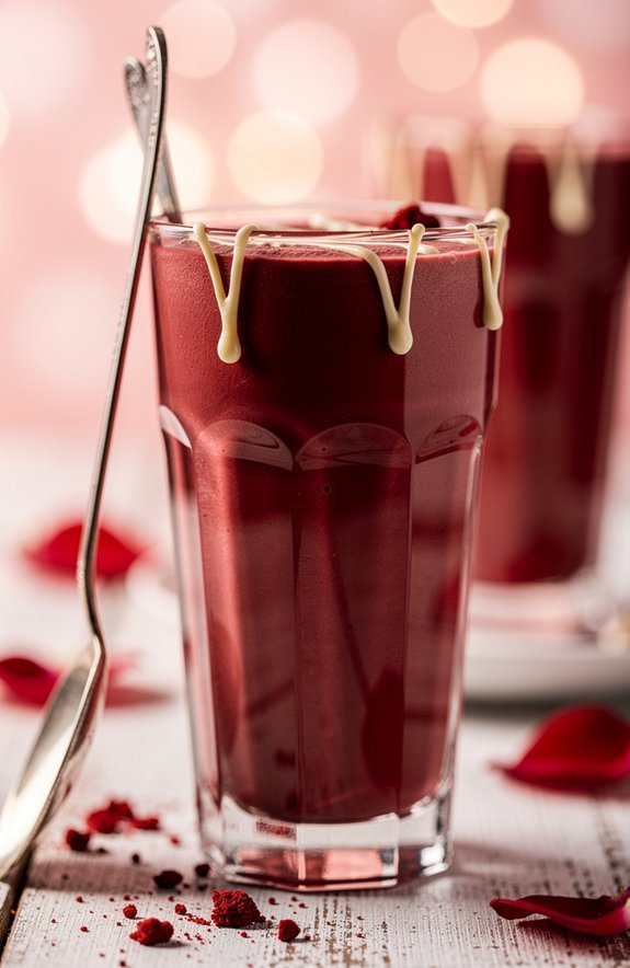 red velvet milkshake drizzle