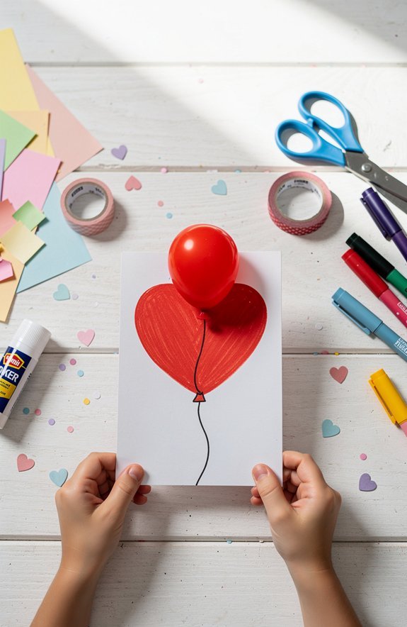stretch balloons over pom poms