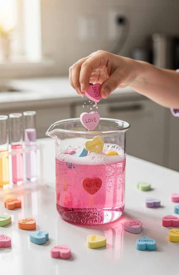 valentine candy science experiments
