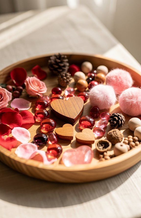 valentine loose parts tray
