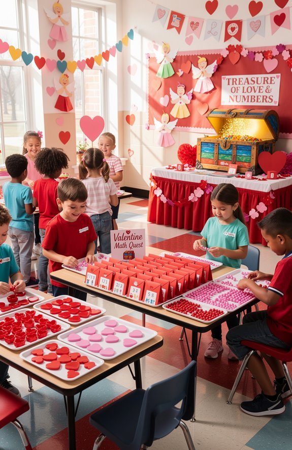 valentine scavenger math clues