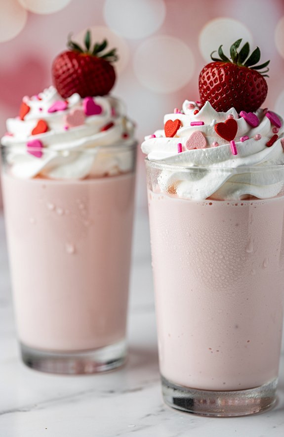 valentine strawberry milk delight