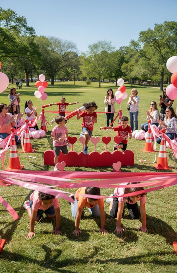 valentine themed relay races chaos